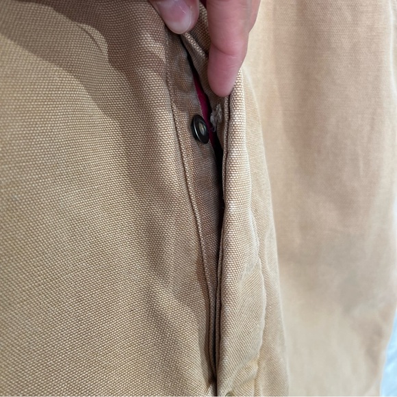 Vintage Carhartt Men's 48 Duck Canvas Bib Suspender Overalls Tan Carpenter Pants - Picture 8 of 14